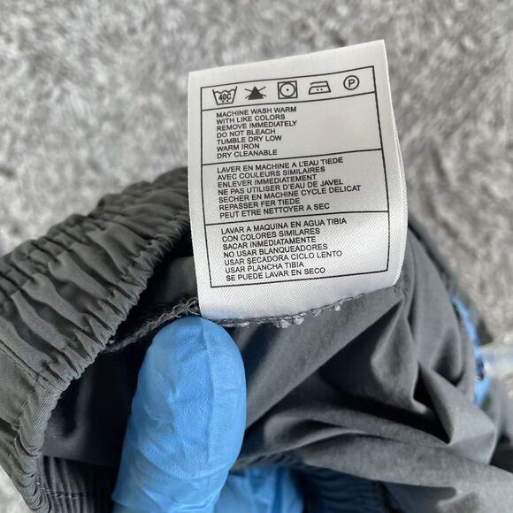 Nike Nylon Track Pants Men's Medium Y2K Baggy Gray Activewear Drawstring Gym VTG - Picture 4 of 8